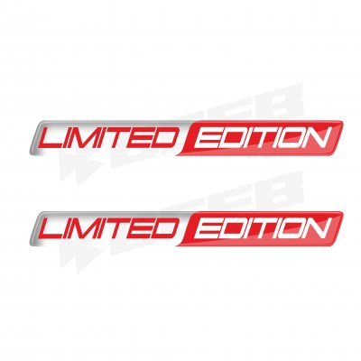 Limited Edition Long 3 Boyutlu Damla Sticker Kırmızı